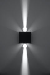 Aplique de pared LUCA LED 6w, negro, IP54