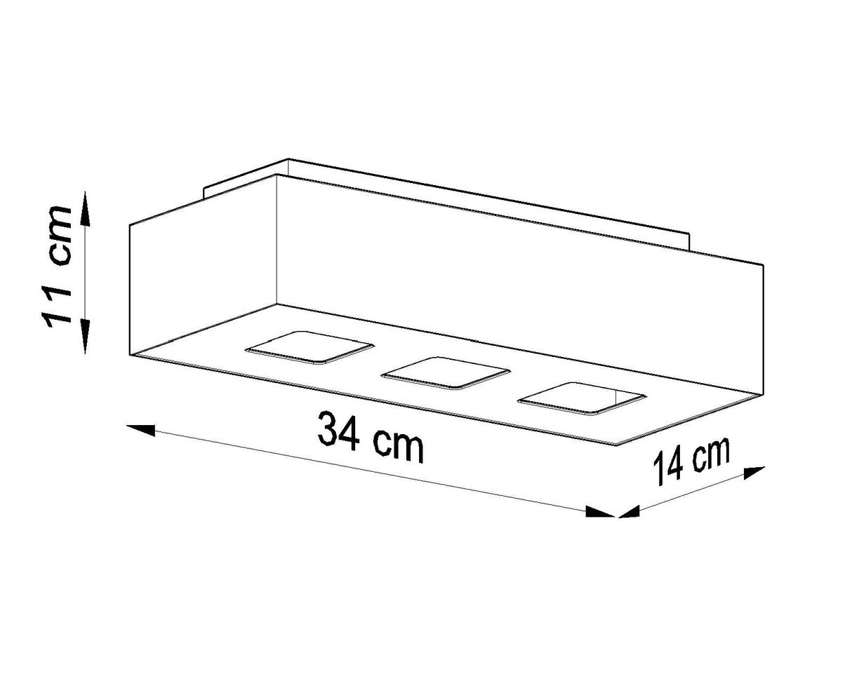 Aplique de techo MONO 3 blanco, GU10