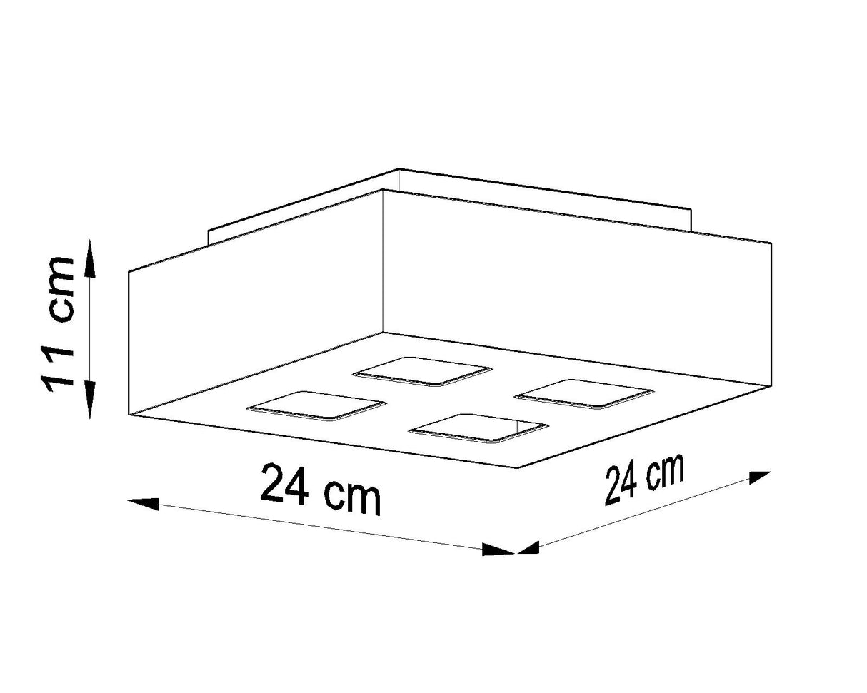 Aplique de techo MONO 4 blanco, GU10