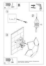 Aplique de pared PENTA blanco, G9