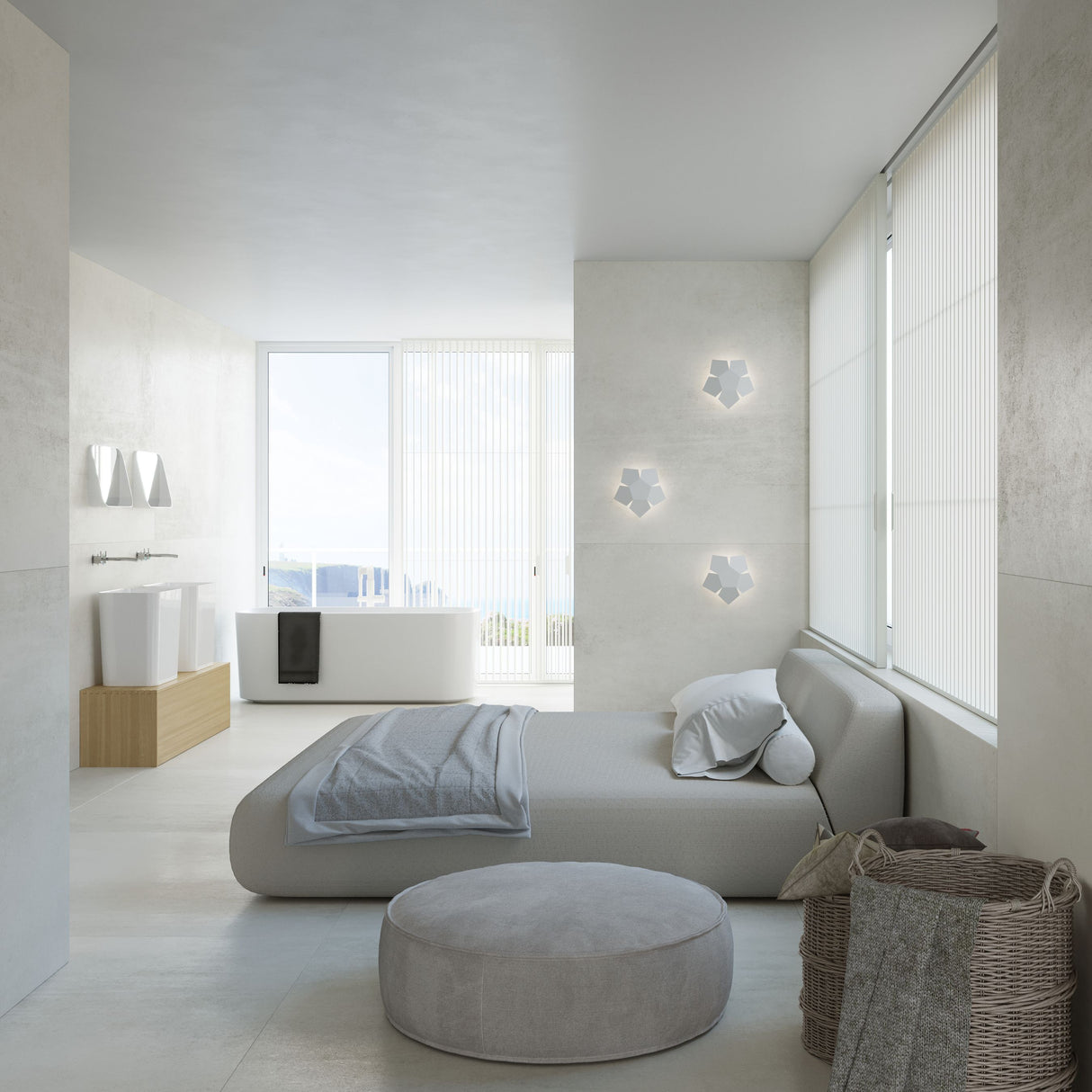 Aplique de pared PENTA blanco, G9