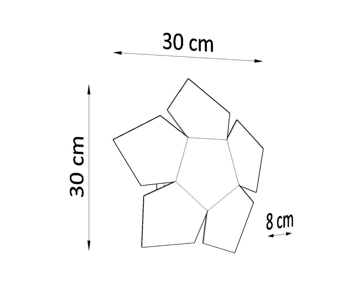Aplique de pared PENTA negro, G9