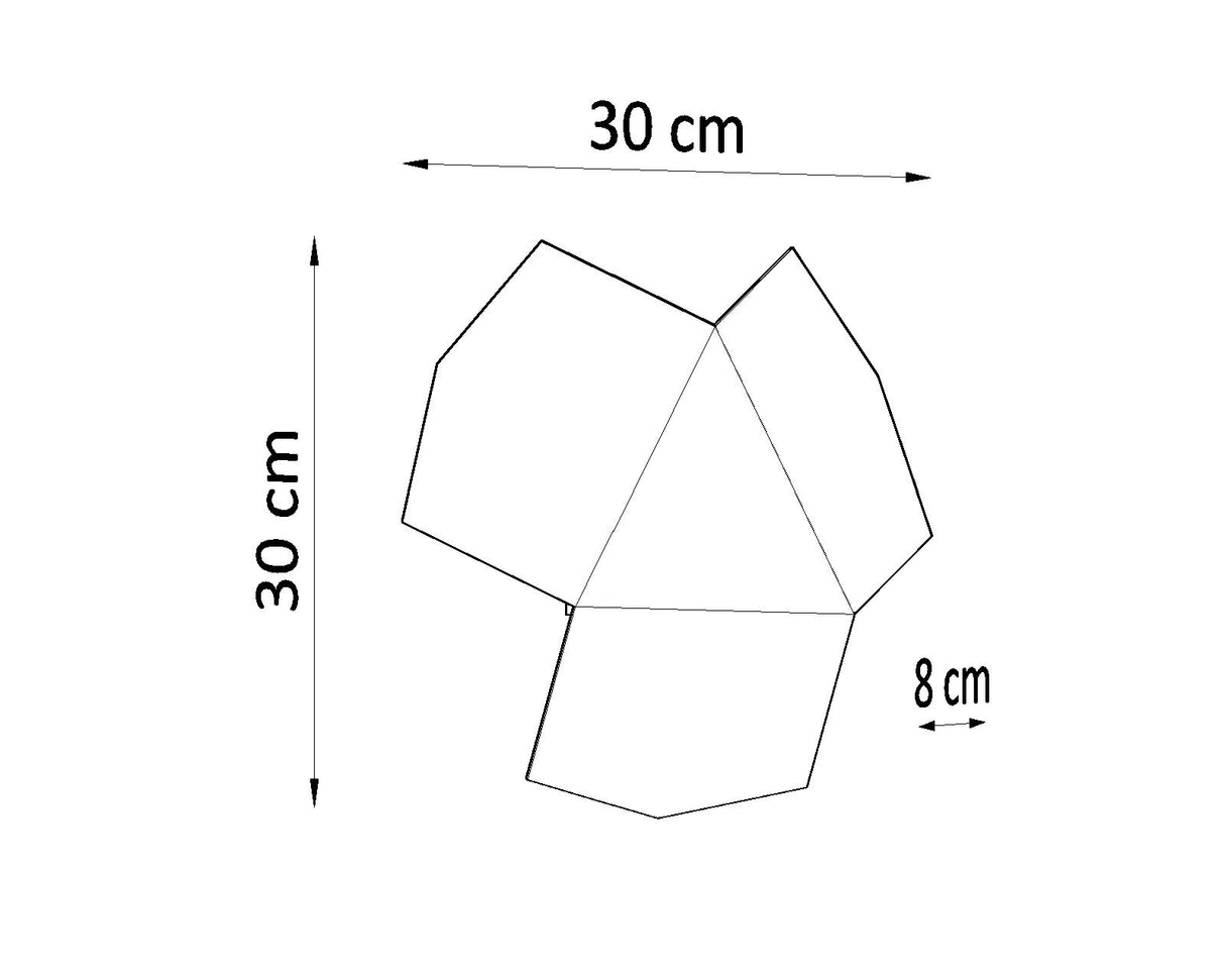 Aplique de pared TRES negro, G9