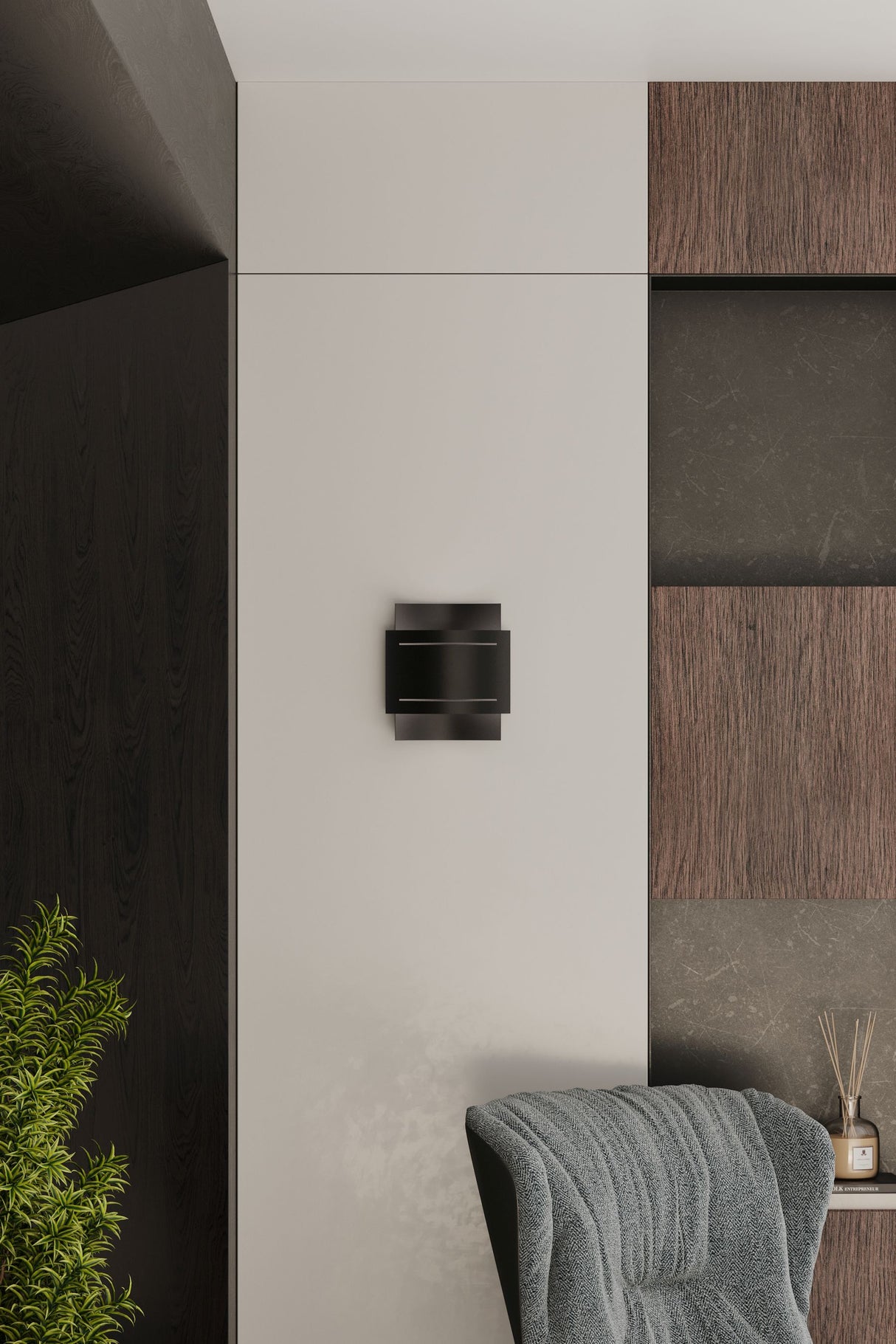 Aplique de pared HESTIA negro, G9