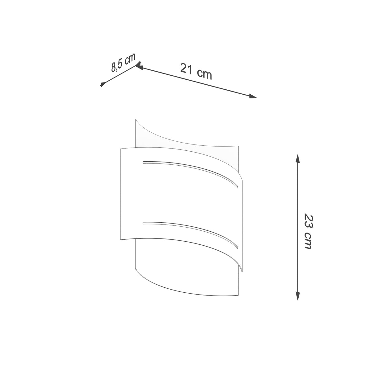 Aplique de pared HESTIA negro, G9