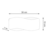 Aplique de pared TILA 30 negro, G9