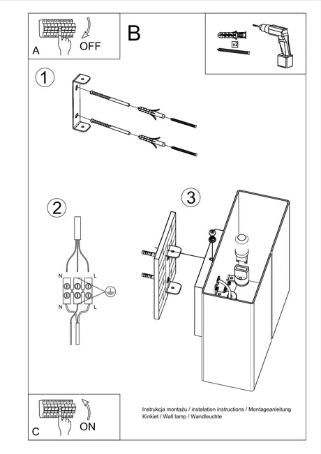 Aplique de pared LINEA, G9