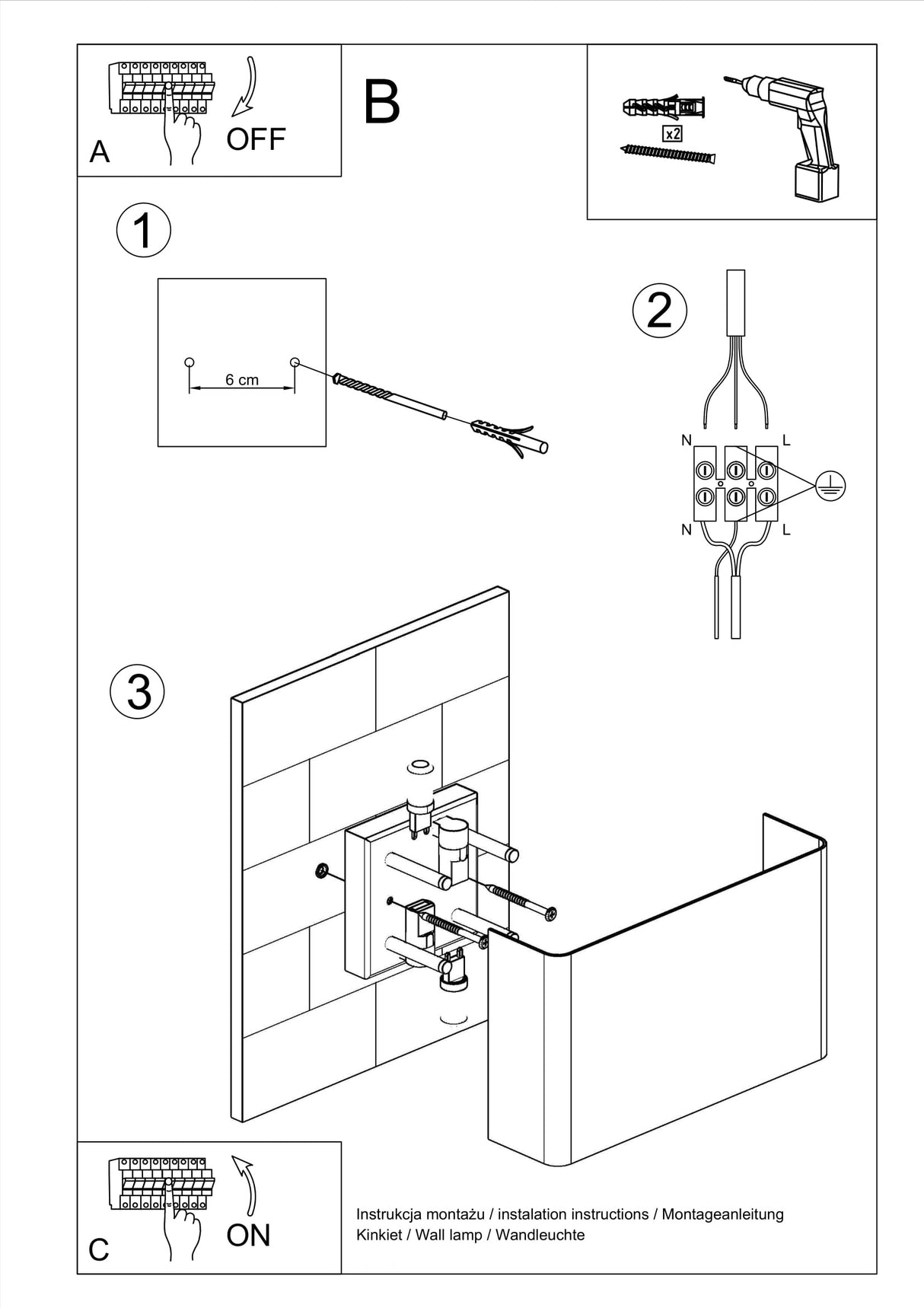 Aplique de pared COPERTURA, G9