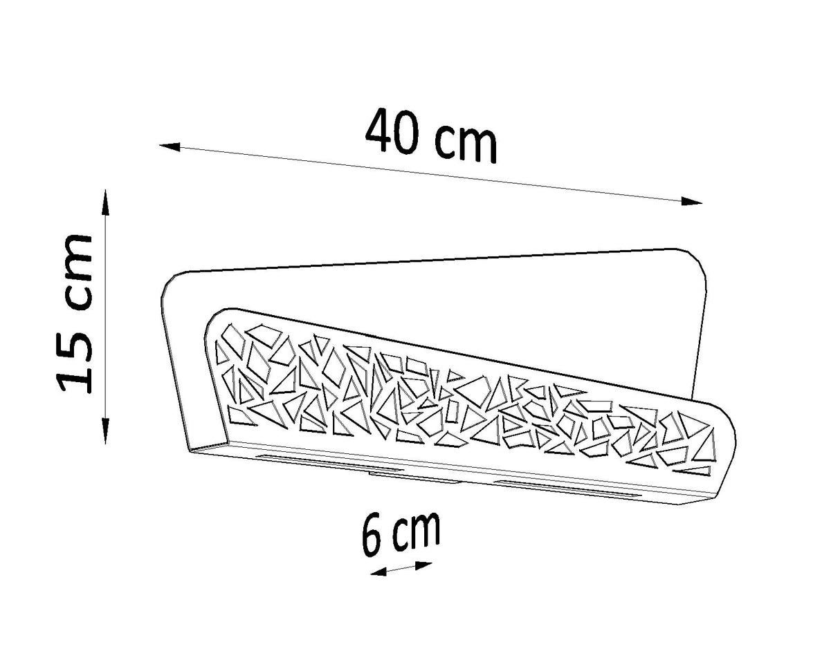 Aplique de pared ALIZA blanco, G9