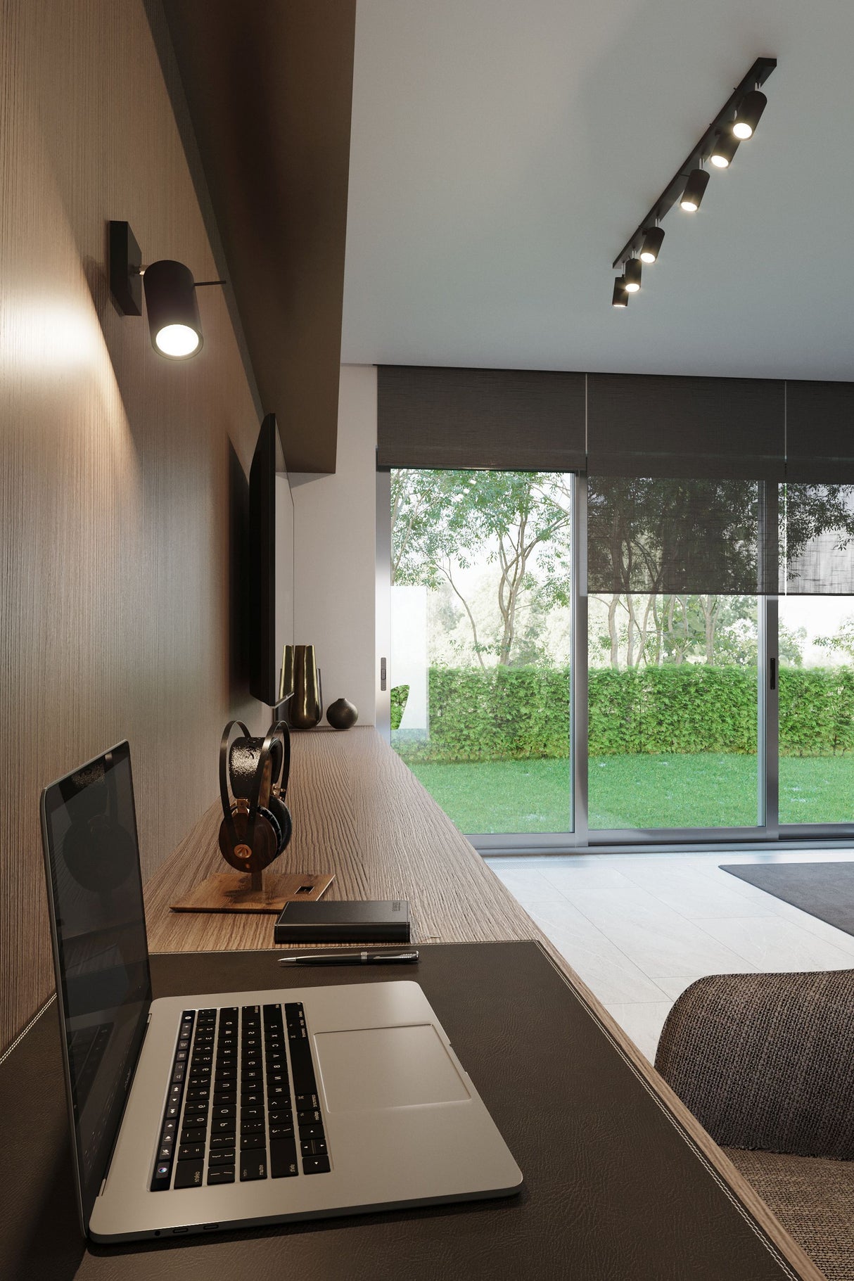 Aplique de pared RING negro, GU10