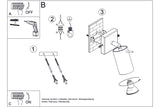 Aplique de pared RING 1 gris, GU10