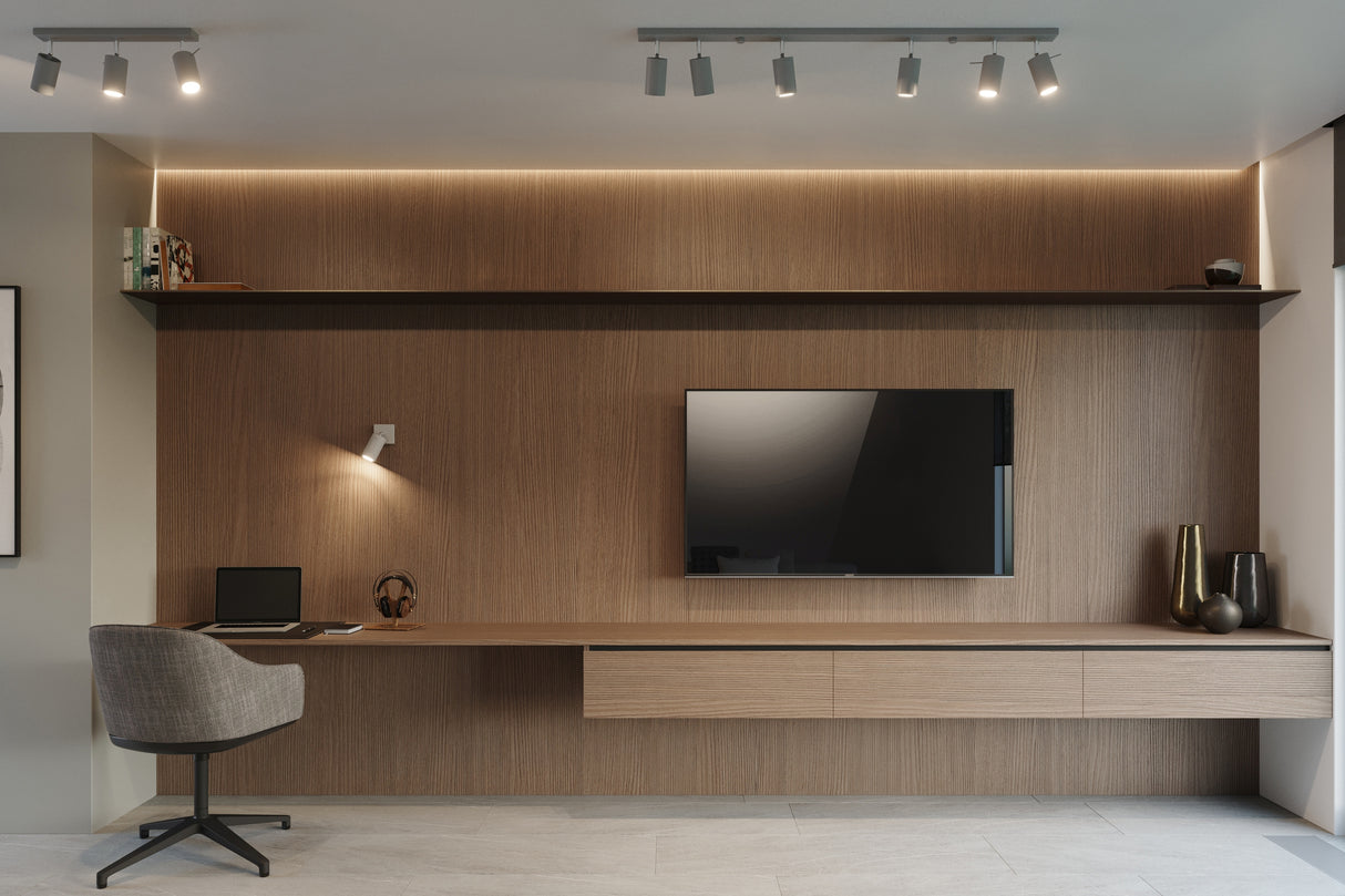 Aplique de pared RING 1 gris, GU10