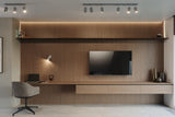 Aplique de pared RING 1 gris, GU10