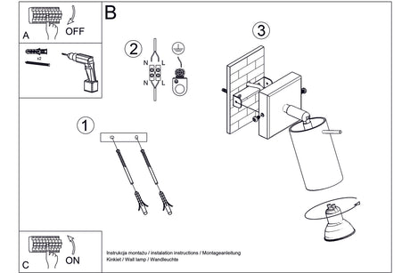 Aplique de pared RING cromo, GU10