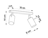 Aplique de techo RING 2 cromo, GU10