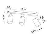 Aplique de techo RING 3 cromo, GU10