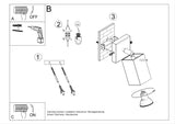 Aplique de pared MERIDA negro, GU10
