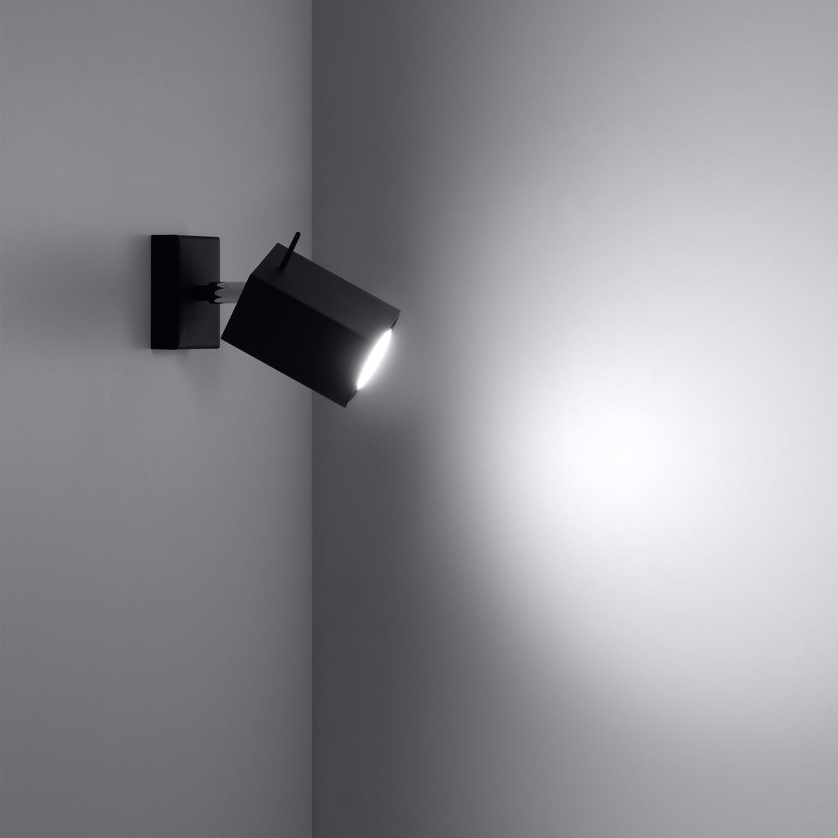 Aplique de pared MERIDA negro, GU10