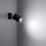 Aplique de pared MERIDA negro, GU10