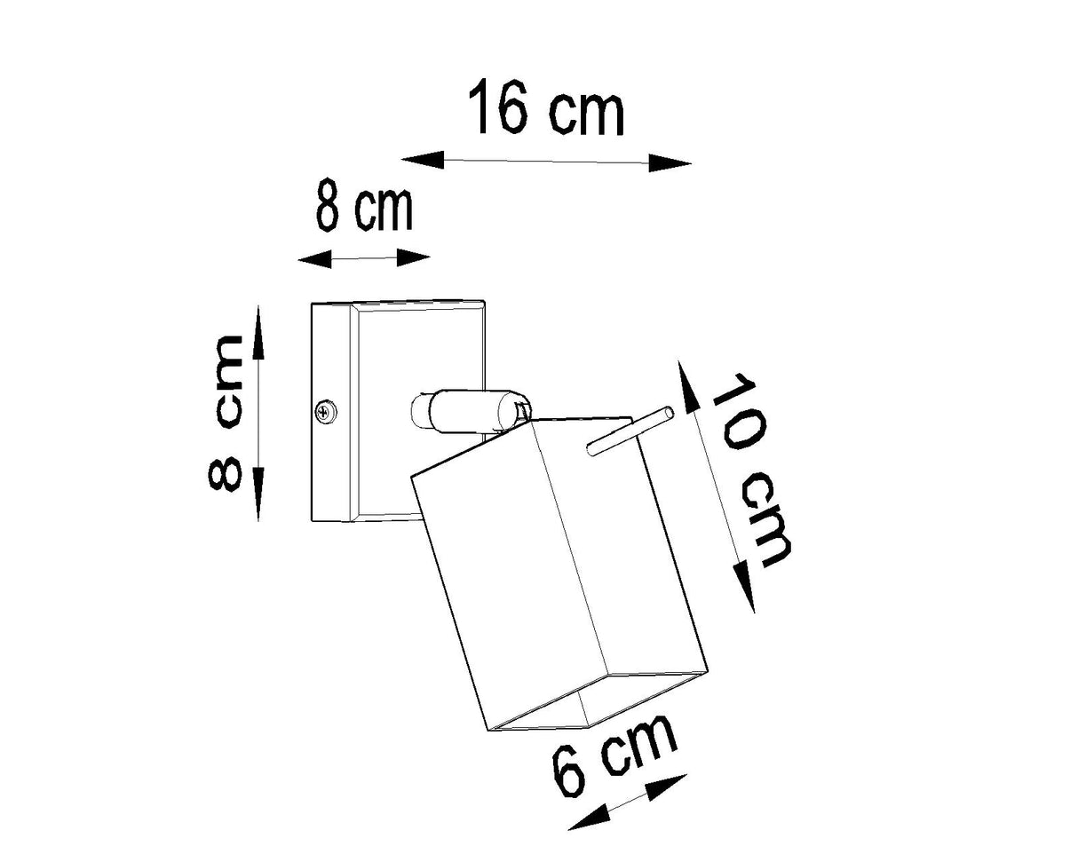 Aplique de pared MERIDA negro, GU10