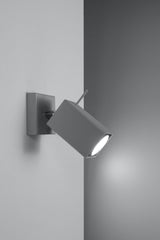 Aplique de pared MERIDA 1 gris, GU10