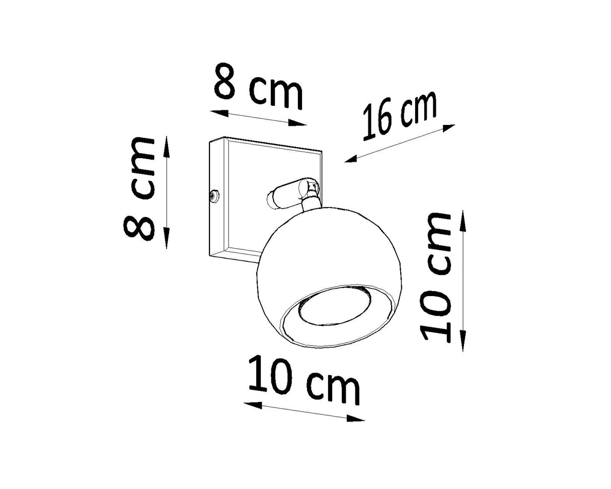 Aplique de pared OCULARE blanco, GU10