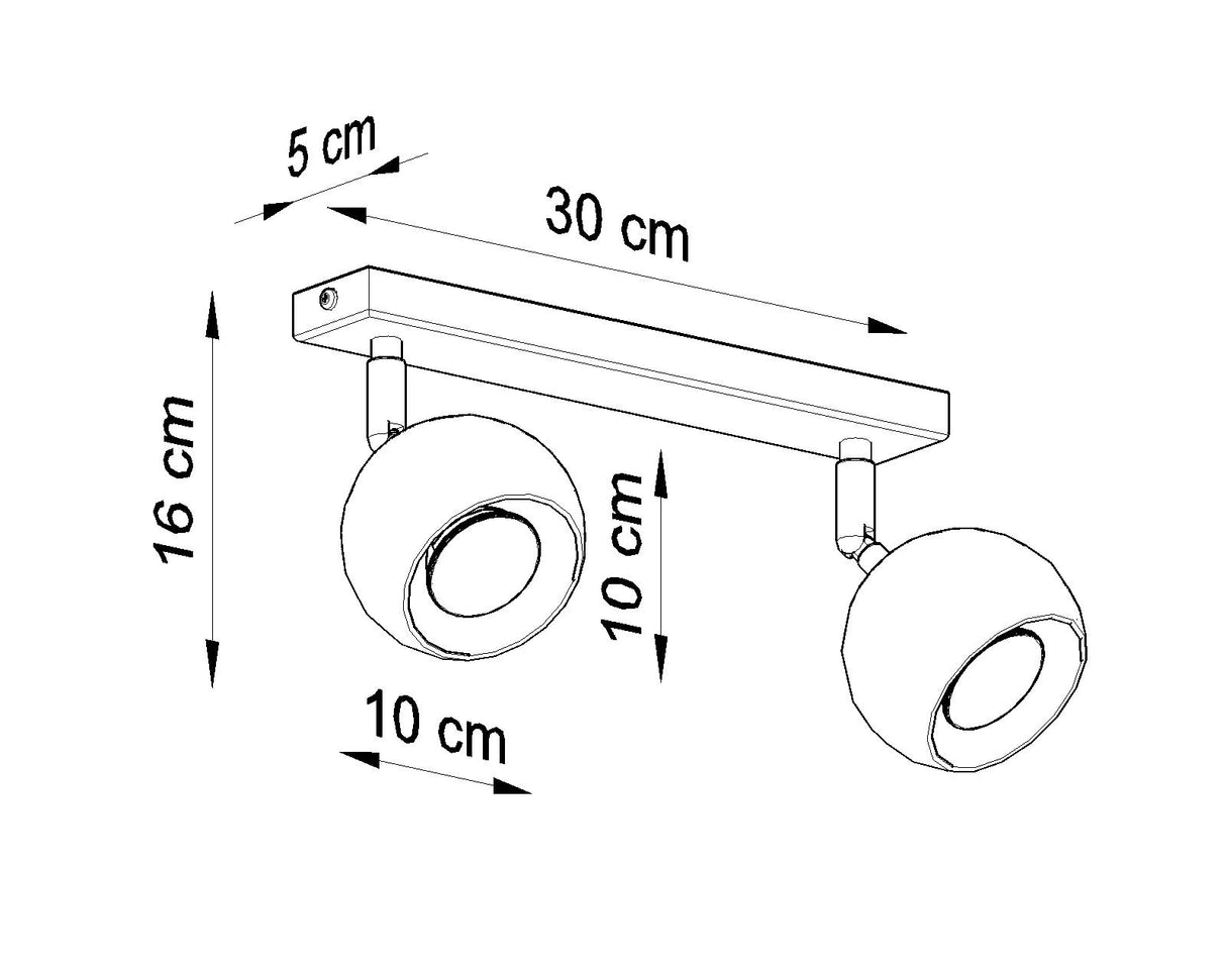 Aplique de techo OCULARE 2 blanco, GU10