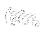 Aplique de techo OCULARE 3 blanco, GU10