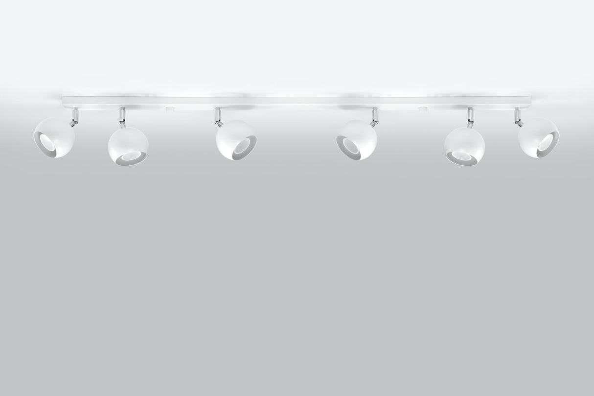 Aplique de techo OCULARE 6L blanco, GU10