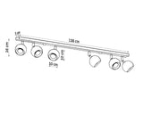 Aplique de techo OCULARE 6L blanco, GU10