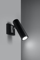 Aplique de pared DIREZIONE negro, GU10