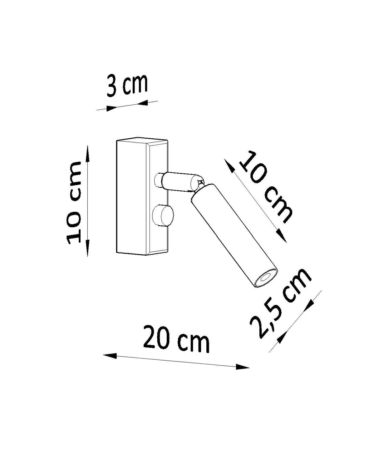Aplique de pared EYETECH 1 negro, G9