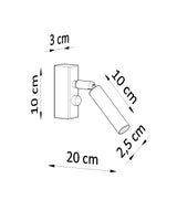 Aplique de pared EYETECH 1 negro, G9