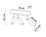 Aplique de techo EYETECH 3 blanco, G9