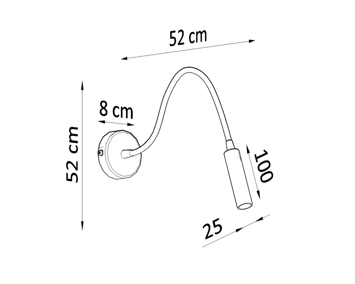 Aplique de pared AXIL negro, G9