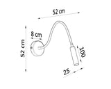 Aplique de pared AXIL negro, G9