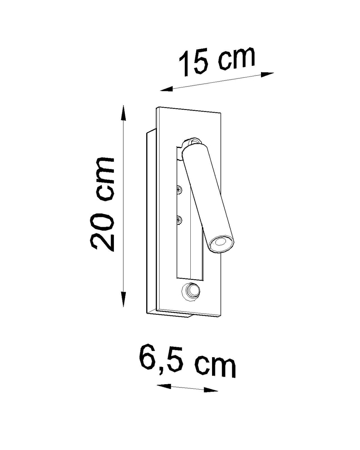 Aplique de pared ENIF negro, G9