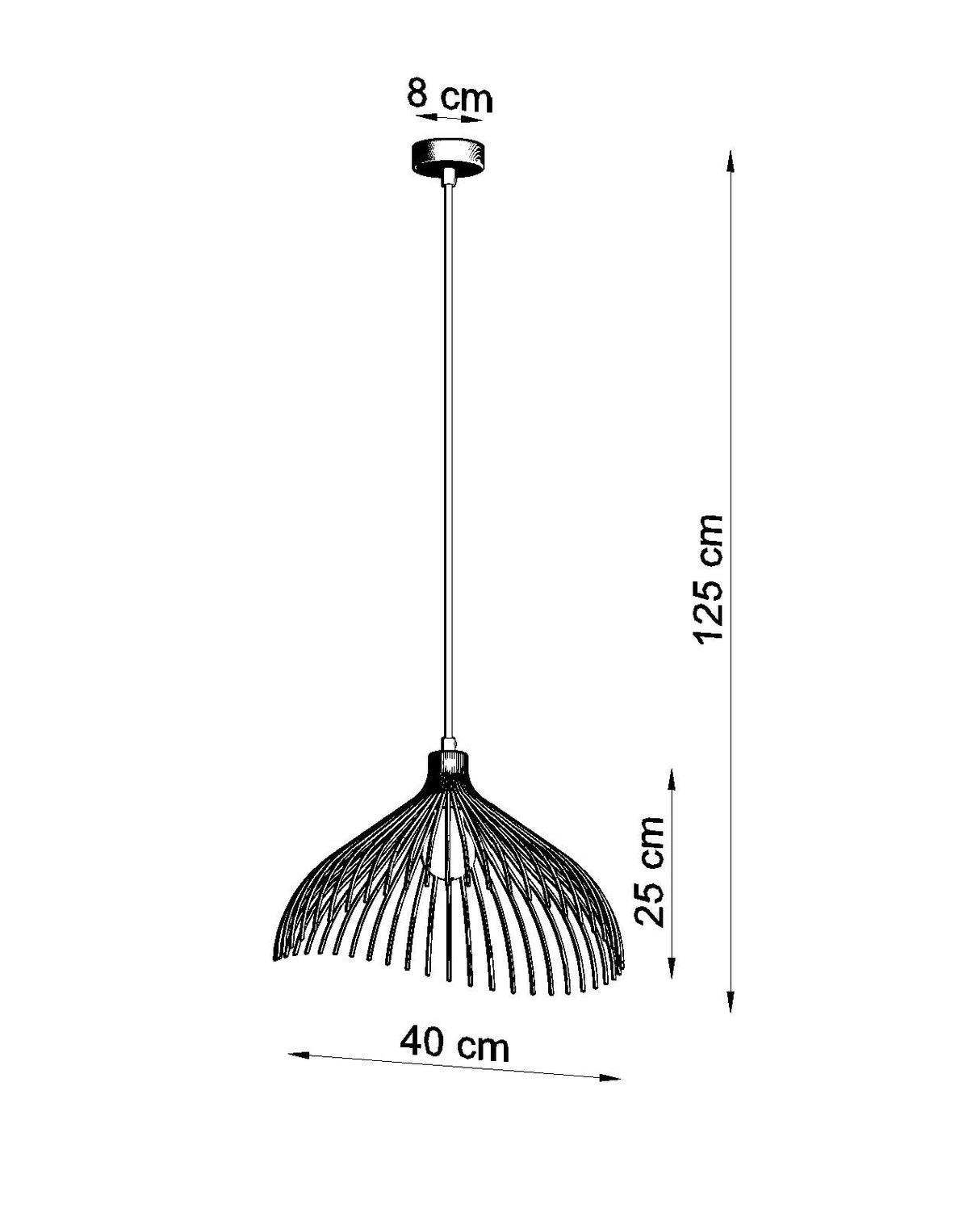 Lámpara de techo UMB negro, E27