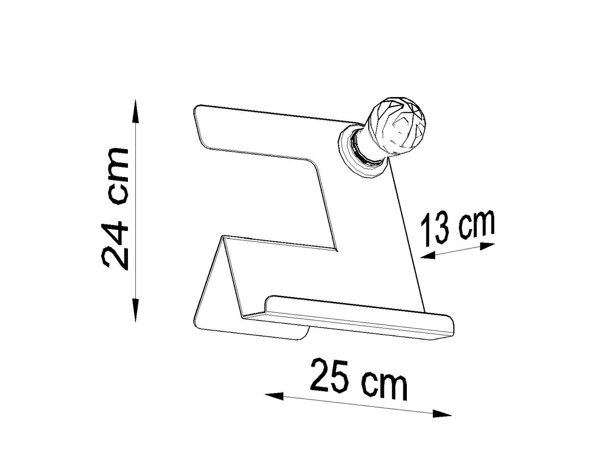 Lámpara de mesa INCLINE negro, E27