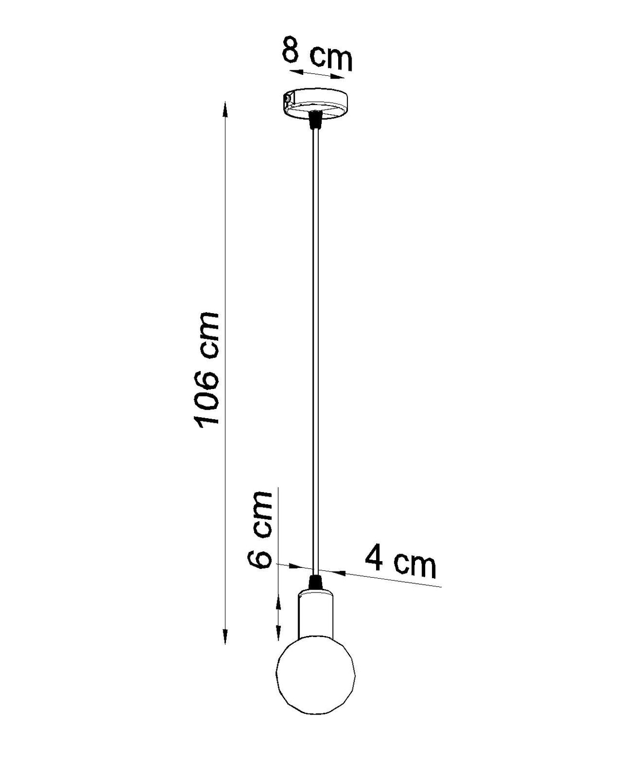 Lámpara de techo EDISON blanco, E27