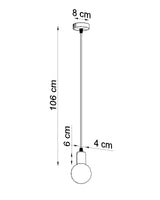 Lámpara de techo EDISON blanco, E27