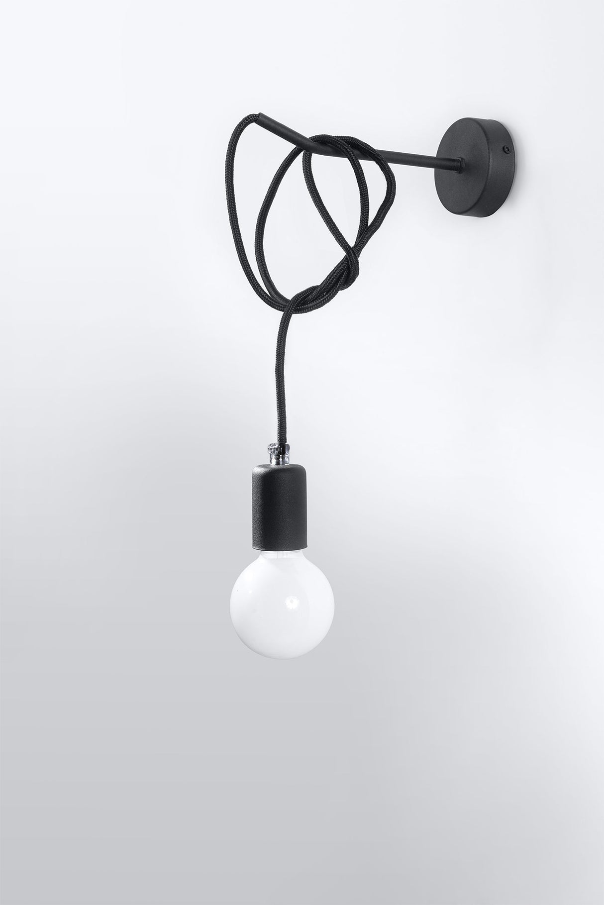 Aplique EDISON negro, E27