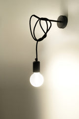Aplique EDISON negro, E27