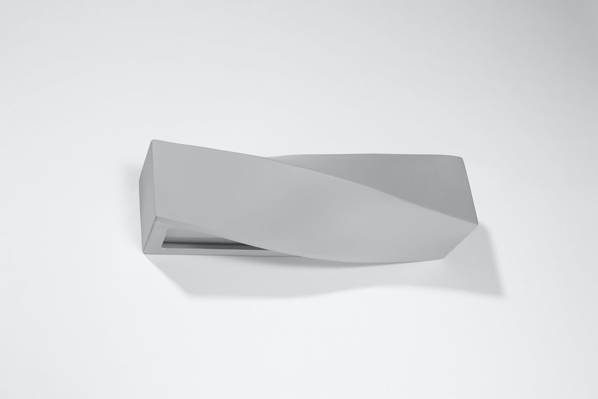 Aplique de cerámica SIGMA gris, E27