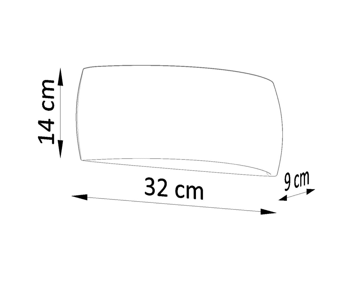 Aplique de cerámica PONTIUS gris, G9