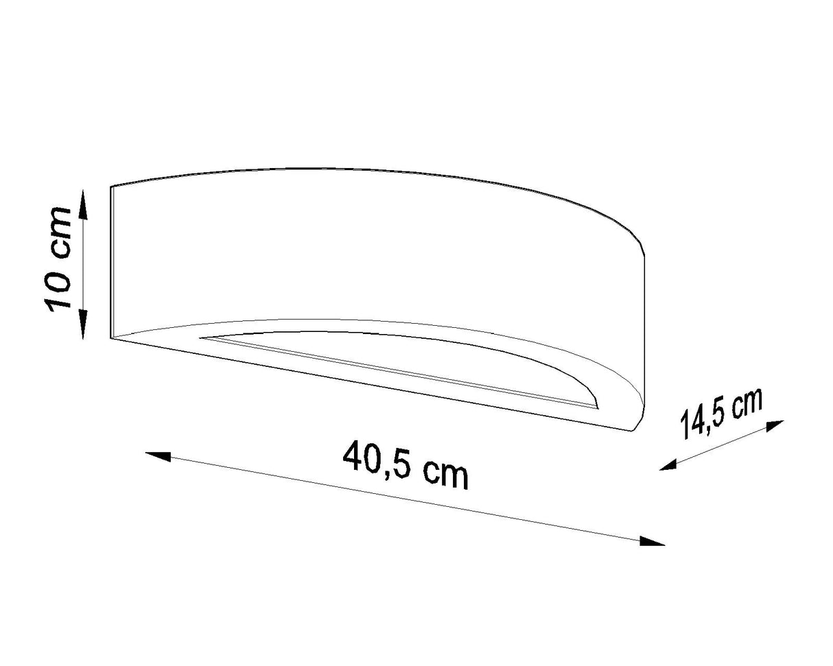 Aplique de cerámica ATENA negro, E27