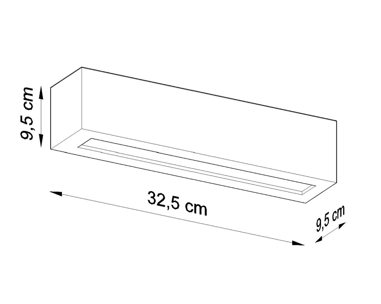 Aplique de cerámica VEGA gris, E27