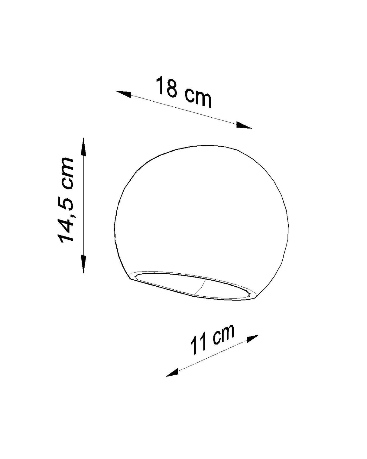 Aplique de cerámica GLOBE, E27