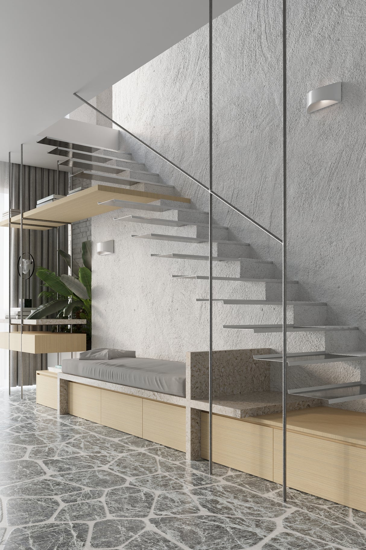 Aplique de pared barnizado VIXEN blanco brillo