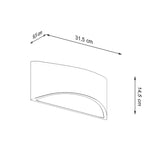 Aplique de pared barnizado VIXEN blanco brillo